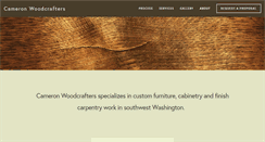 Desktop Screenshot of cameronwoodcrafters.com
