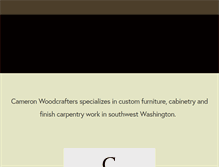 Tablet Screenshot of cameronwoodcrafters.com